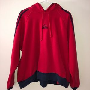 Very oversized ADIDAS red hoodie